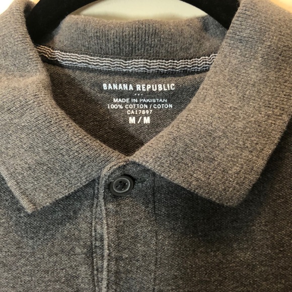 Banana Republic Gray Polo Shirt & Gray Elephant - Picture 4 of 7